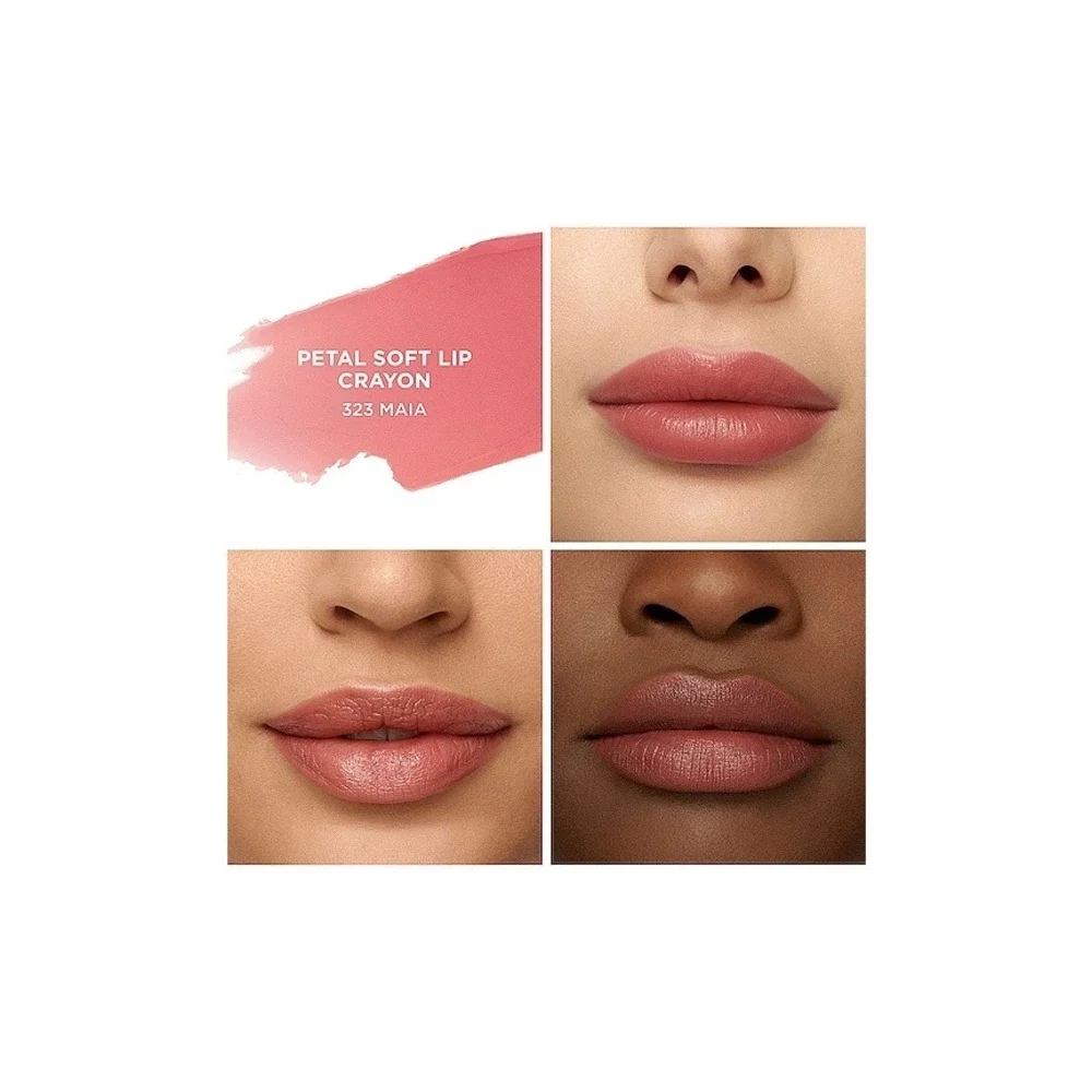 Laura Mercier Petal Soft Lipstick Crayon 323 Maia Sheer Matte Pink Lip Color NIB